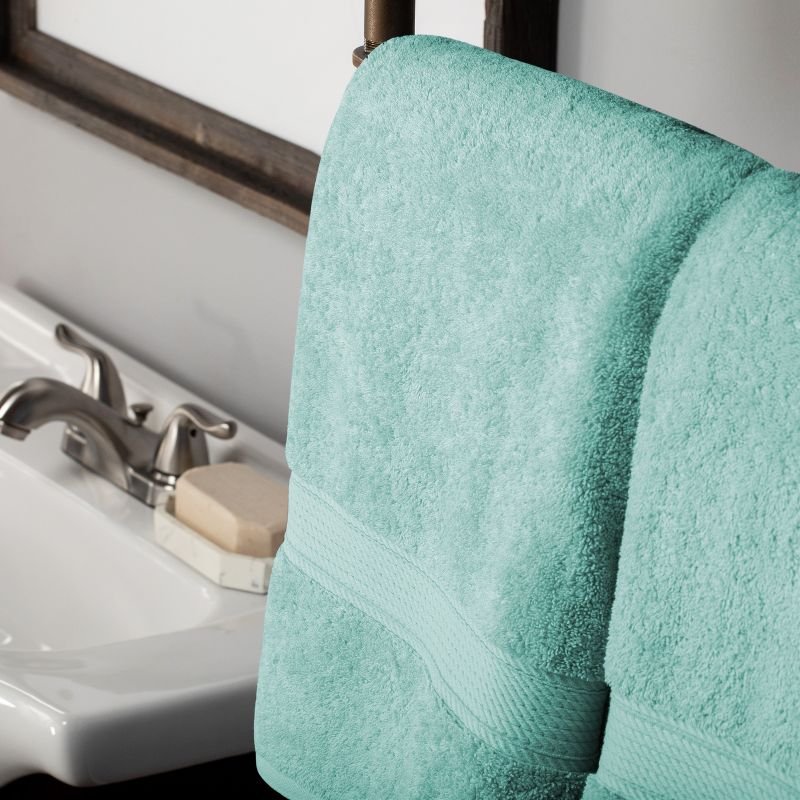 Premium Cotton 800 GSM Heavyweight Plush Luxury 2 Piece Bath Towel Set by Blue Nile Mills, 5 of 10