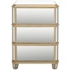 Giana 3 Drawer Mirrored Nightstand - Mirror - Safavieh. - 3 of 4