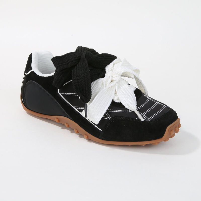 Berness Women's Lacey Dual Bows Trail Sneakers Black 5