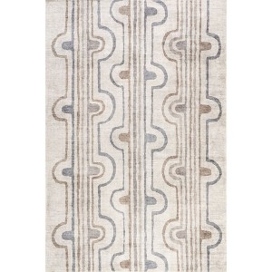 Nuloom Green Haven Collection Dallis Recycled Cotton Pet Friendly Machine Washable Area Rug, 5' x 8', Taupe - 1 of 4