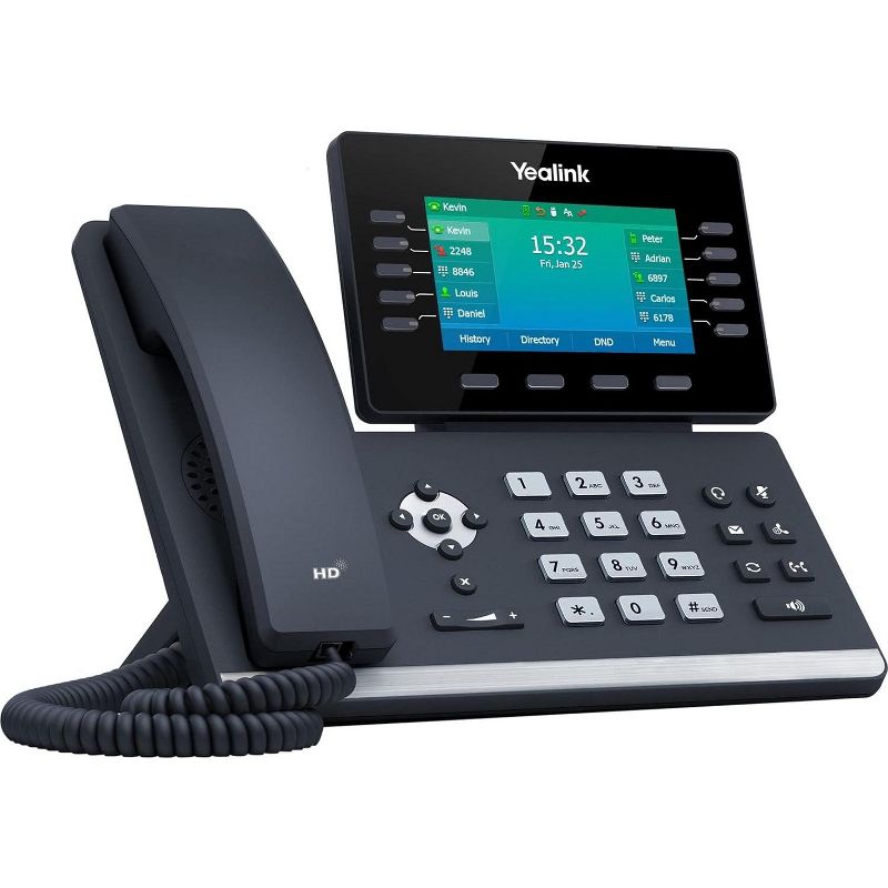 Yealink T54W IP Phone, 16 VoIP Accounts. 4.3-Inch Color Display - Black (Refurbished), 3 of 4