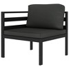 vidaXL Patio Lounge Set Outdoor Sectional Sofa Set Table Aluminum Anthracite - 3 of 4