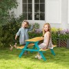 Outsunny Kids Picnic Table Set with Wooden Table, Outdoor Bench Set with Seating for 4 Kids Ages 3-8 Years for Patio Garden, Easy Installation - 2 of 4