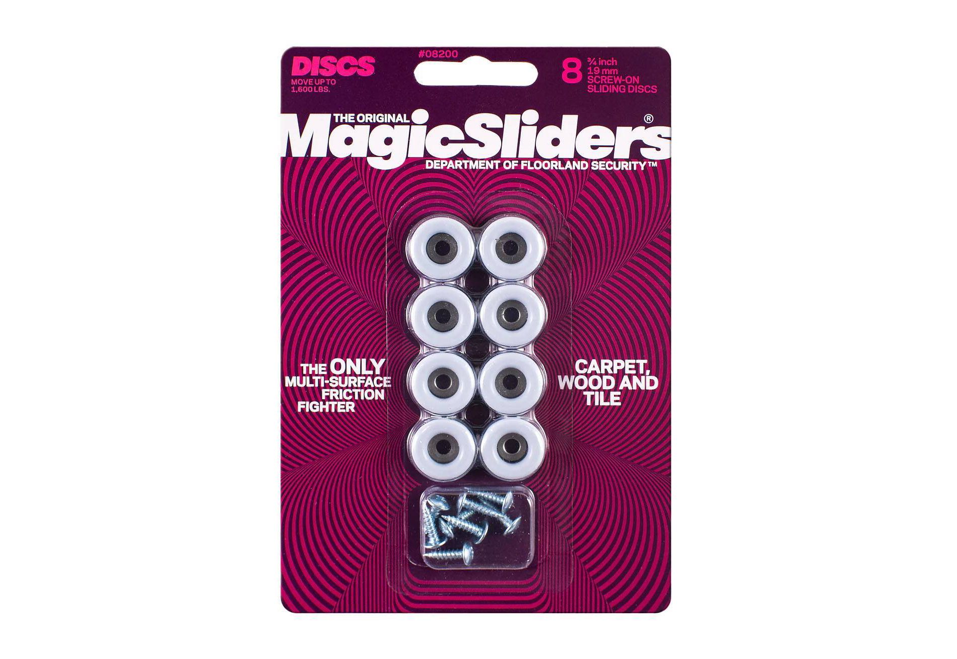 Magic Sliders 8pk 3/4" Round Screw-On