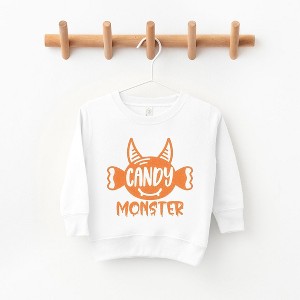 The Juniper Shop Candy Monster Horns Glitter Toddler Graphic Sweatshirt - 1 of 3