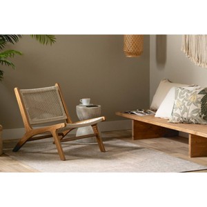 South Shore Balka Lounge Chair Cream/Natural - 1 of 4