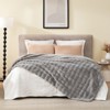 Cozy Bliss Fluffy Faux Fur Throw Blanket Soft Bed Blankets for Sofa Bed - 3 of 4