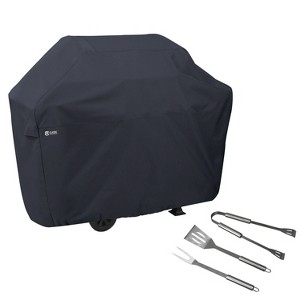 Classic Accessories 64" Water Resistant Grill Cover with Grill Tool Set: Durable Polyester, Fits 64" Outdoor Grills - 1 of 4