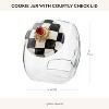 1-Gallon Capacity Glass Cookie Jar with Enamel Lid, Black-and-White Courtly Check Treat Jar - 2 of 4