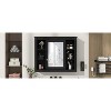 VYNXARIA 35'' Wall-Mounted Bathroom Storage Cabinet with Mirror & 6 Open Shelves. - 4 of 4