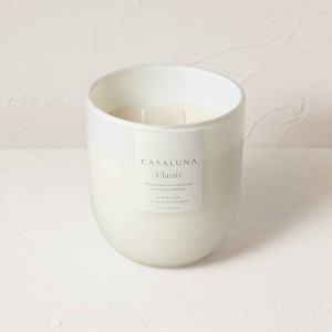 Clarity Core Frosted Glass Wellness Jar Candle White - Casaluna™ - 1 of 4