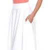 Women's Flared Midi Skirt with pockets - White Mark - 2 of 3