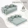 KTMBDW Sleeper Sofa Bed, Corduroy Folding Mattress Couch with Fixed-Shape Frame, Floor Sofa Lounge Couch for Living Room Bedroom - 4 of 4