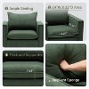 34 Wide Swivel Accent Chair, Upholstered Armchair with Plump Back Pillow for Living Room, Bedroom, Reading Corner, or Lounge Area - Beige - 3 of 4