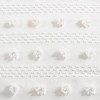 SEVOBAL Bedding Sets, Twin XL Clip Jacquard Comforter Set with Pompom Texture and Matching Sham, White, 18.5"*9.84"*9.84" - 2 of 4