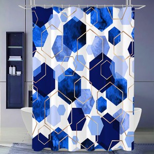 BAGOKIE Waterproof Bath Curtain Shower Curtain 72"W x 72"L (Pack of 1) - 1 of 4