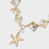 Starfish Pearl Charm Pendant Necklace - A New Day™ Gold - 4 of 4