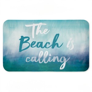 Stupell Industries Beach Is Calling Gradient Printed Anti-Fatigue Floor Mat, design by Lula Bijoux & co., 30"x18" - 1 of 4