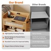 Rattan Nightstand, Bedside Table, 1 Storage Drawer & Open Storage Space, Boho End Table Side Table for Bedroom Living Room Office, Large Night Stand - 4 of 4