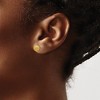 Chisel Stainless Steel Polished Laser cut Yellow IP-plated 7mm Ball Stud Earrings - 3 of 4