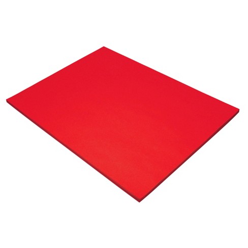 Tru-Ray Construction Paper, 76 lbs., 18 x 24, Festive Red, 50