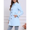 INSPIRE CHIC Women's Winter Classic Single Breasted Outwear Overcoat with Pockets - 2 of 4