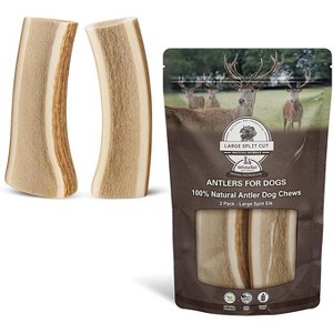 WhiteTail Naturals Split Deer Antlers – 2-Pack for Large Dogs – Long-Lasting, Natural, Odor-Free & USA Sourced - 1 of 4