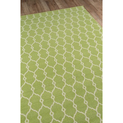 Luxe Green Polypropylene Indoor/Outdoor Runner Rug, 2'3" x 7'6"