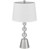 Cal Lighting Amersfoort 100W Crystal/Metal Table lamp with Taper Drum hardback Fabric Shade. Priced and Sold as Pairs - 2 of 4