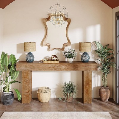 Hommoo 63-Inch Long Farmhouse Console Table