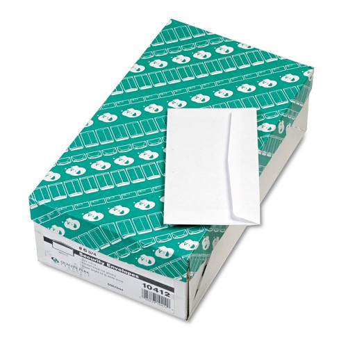 Quality Park Security Tinted Business Envelope #6 3/4 3 5/8 x 6 1/2 White 500/Box 10412 - image 1 of 4