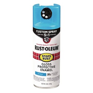 Rust-Oleum 12oz Stops Rust 5-in-1 Spray Paint Gloss Maui Blue - 1 of 4