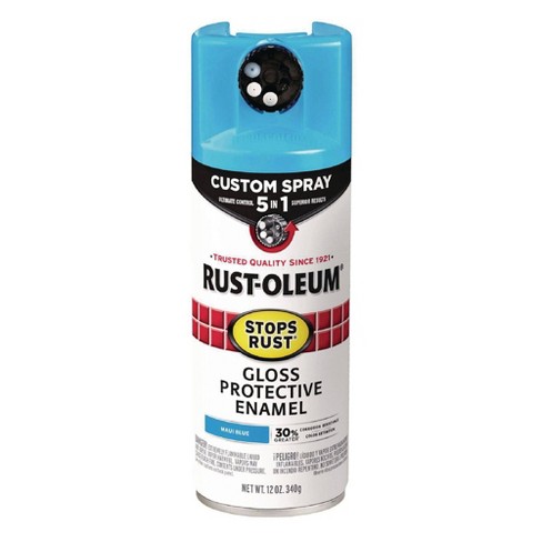 Rust-Oleum 12oz Stops Rust 5-in-1 Spray Paint Gloss Maui Blue - image 1 of 4