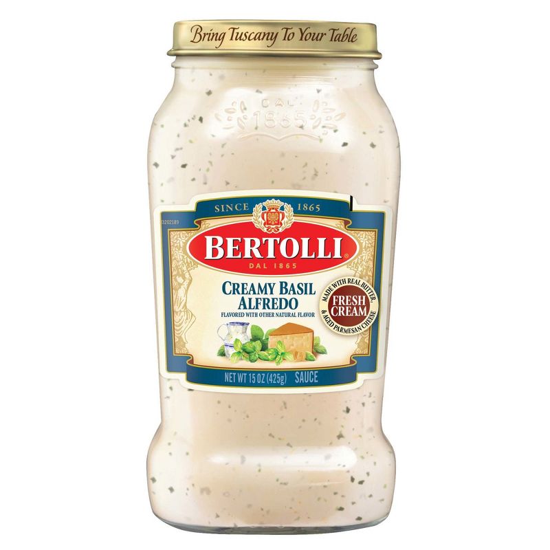 Bertolli Creamy Basil Alfredo Sauce - 15oz, 1 of 8
