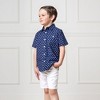 Hope & Henry Boys' Linen Short Sleeve Button Down Shirt, Kids - 2 of 4