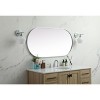 Elegant Lighting Metal Frame Silver Finish Oval Mirror, 24x48 Inch - 3 of 4