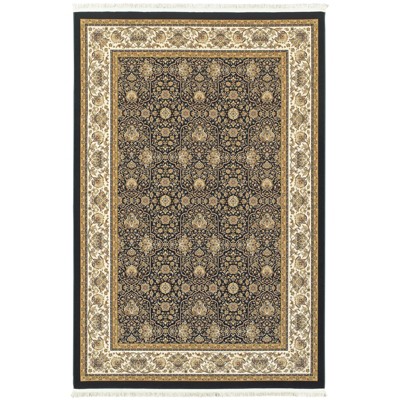 Oriental Weavers Masterpiece 1331B Navy/ Ivory Indoor Area Rug - 3'10" x 5'5"