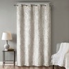 Knitted Jacquard Damask Design Blackout Curtain Panel, Heavyweight Fabric Light Blocking Curtain for Luxurious Decor Style - 3 of 4