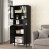 VYNXARIA Elegant  Tall Storage Bookcase with Tempered Glass Doors and Adjustable Shelves - 3 of 4