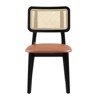 HOMLUX Set of 2 Rattan and Oak Dining Chairs with Ash Wood Legs includes Rubber Floor Protectors - 4 of 4