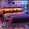 Aheaplus Storage Headboard, Head Board with Charge Station and LED Light - 4 of 4