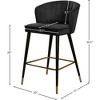 Meridian Furniture,Cassie Black Velvet Stool, Set of 2 - 4 of 4
