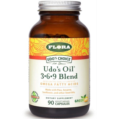 Flora Udo's Choice 3-6-9 Oil Blend 1,000 mg 90 Capsules.