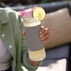 HOST Highball Glass FREEZE Drinking Cups Frozen Glasses Set, Insulated Tumblers, Iced Coffee Cup Glass Tumbler 12oz Gray Cocktail Glasses Set of 2 - 3 of 4