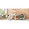 Twin Size Metal Loft Bed with Two-sided Writable Wooden Board - 3 of 4