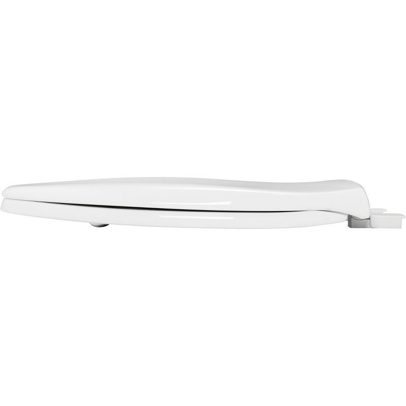 Affinity Soft Close Elongated Plastic Toilet Seat with Easy Cleaning and Never Loosens White - Mayfair by Bemis, 4 of 12