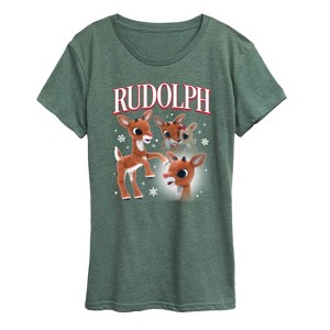 Women's - Rudolph - Rudolph Bootleg Short Sleeve Graphic T-Shirt - 1 of 4