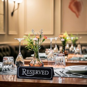 Reserved Table Signs, 6pcs Acrylic Reserved Signs for Wedding, Hotel Restaurant Reserved Table Signs Reminder Sign for Wedding Birthday Party - 1 of 4