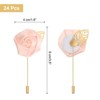 Unique Bargains Realistic Rose Boutonnieres Flower Pins for Wedding Ceremony 24 Pcs - 2 of 4