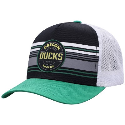 NCAA Oregon Ducks Men's Vista Black with Hard Mesh Snapback Hat